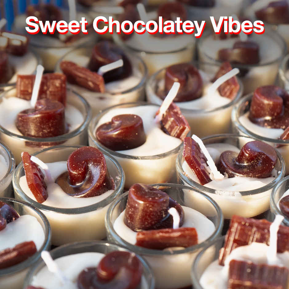 Soulflower Womens Day Chocolate Scented Candle | Warm Fragrance Gift Set