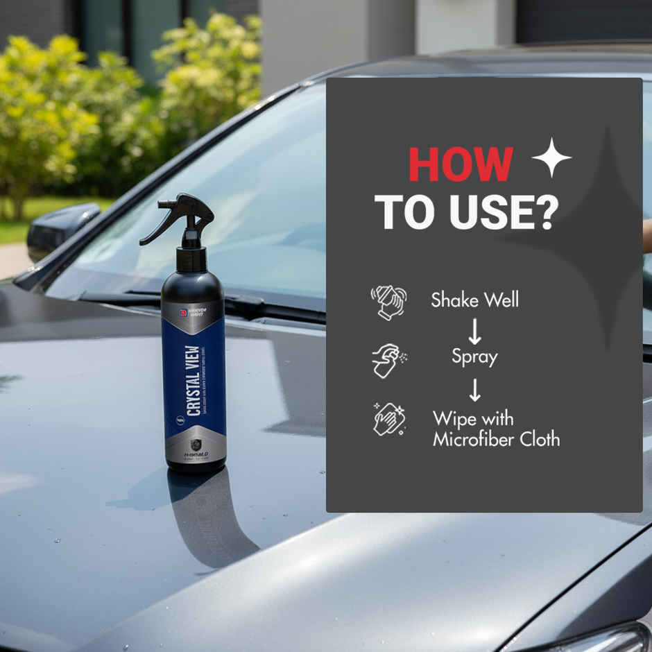 Nippon Paint n Shield Glass Cleaner Spray | Hydrophobic Action Repels Water and Dust