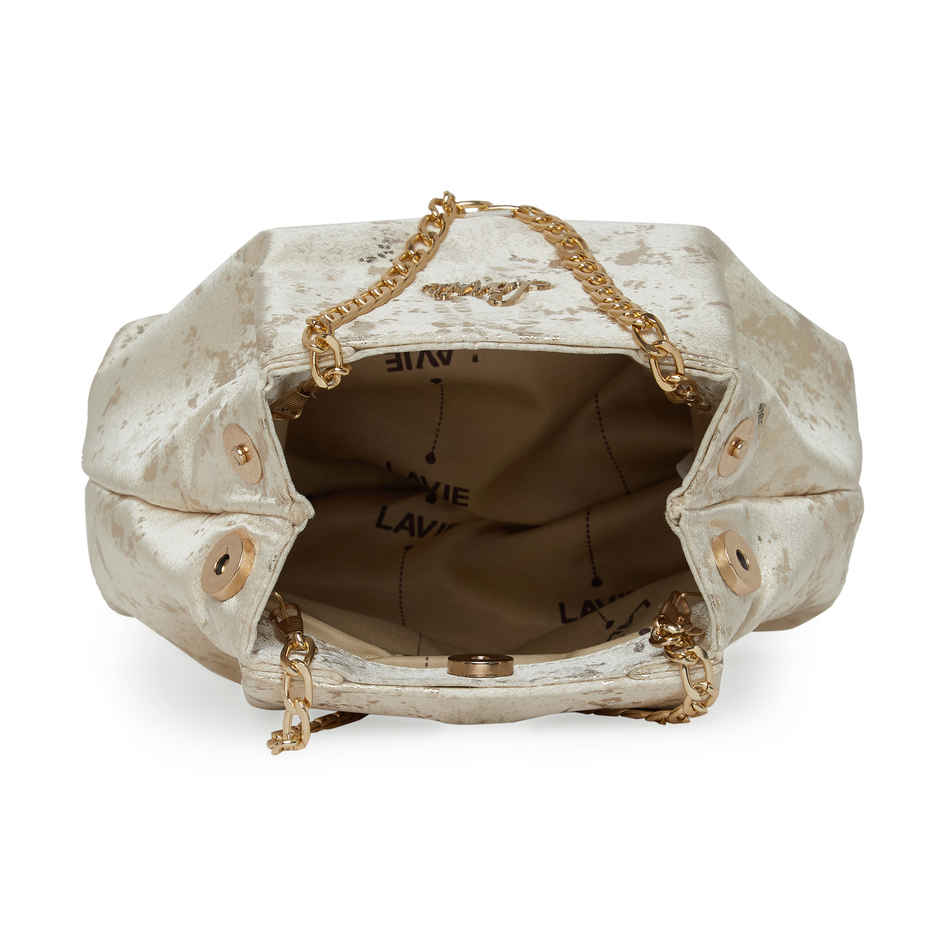 Lavie Women's Shaya Structured Potli Bags | Pouches for Festive Seasons & Wedding | Gold