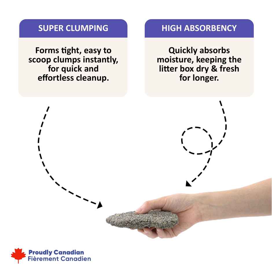 Purple Tails Canada Activated Carbon Cat Litter (Unscented) Combo