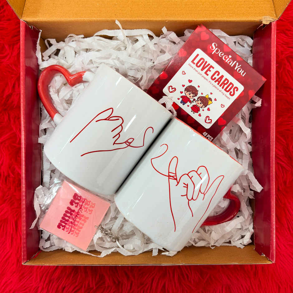Couples Gift Hamper with Mugs, Keychain & Love Cards | Special You