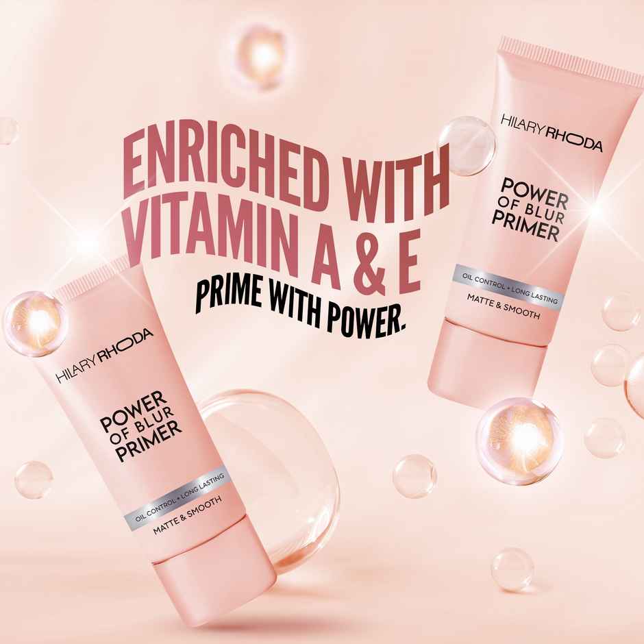 Hilary Rhoda Power of Blur Primer | Lightweight & Silicone-Based Matte Finish & Oil-Control - 30 ml