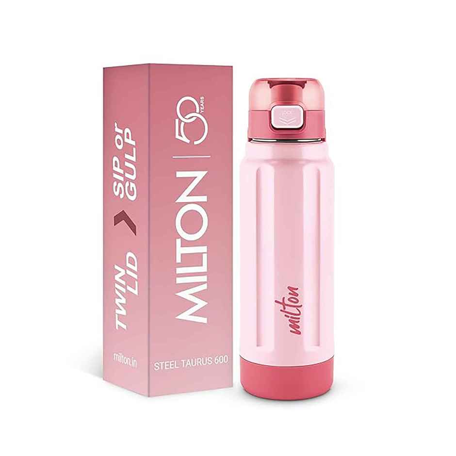 Milton Taurus Steel Insulated Bottle | 560 ml | Light Pink | PU Insulated