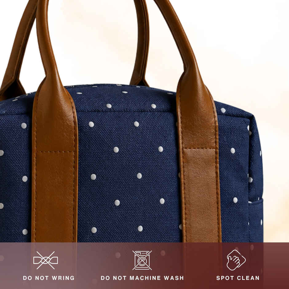 United Colors of Benetton Lunch Bag | Polyester | With Back Pocket | Navy Blue