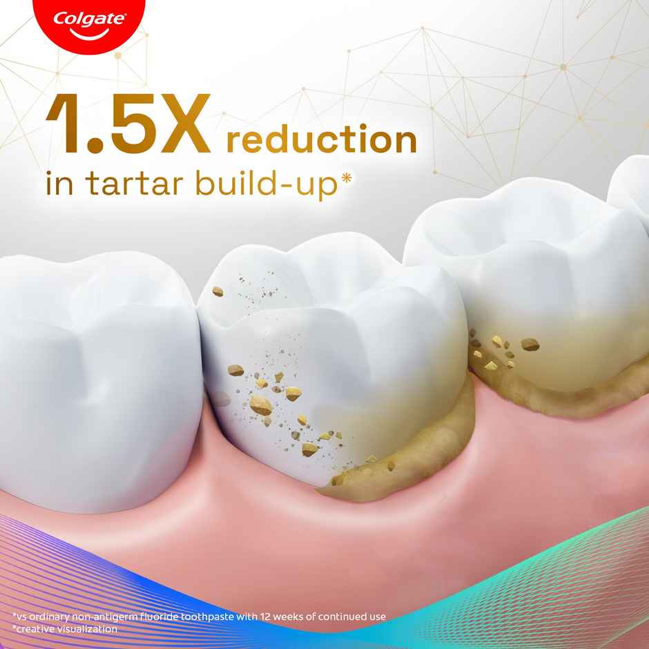 Colgate Total Anti-Tartar Toothpaste Anti-Germ Tooth Paste With 1.5X Better Tartar Reduction