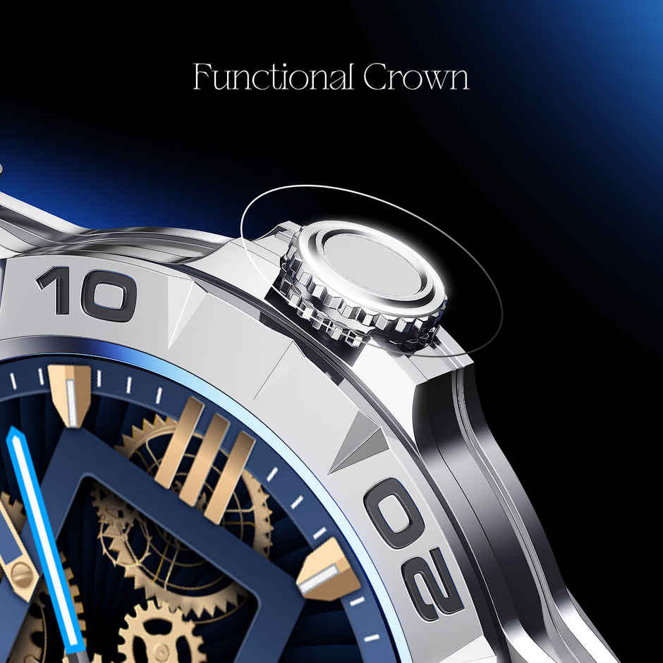 boAt Enigma Orion Smartwatch | 1.34" Display | Functional Crown - Metal Silver