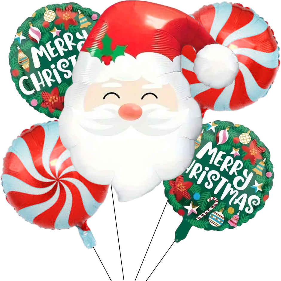 Santa Claus Foil Balloon For Christmas Decoration | Assorted Colour And Design | Se7en