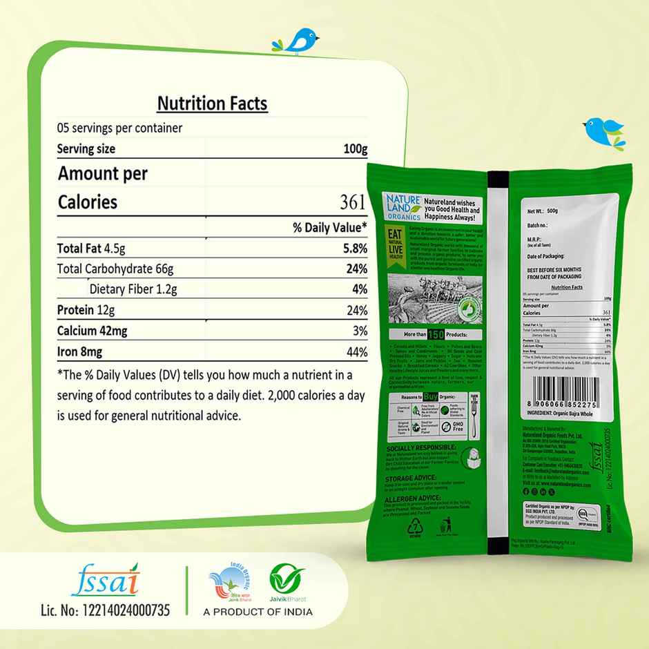 Natureland - Organic Bajra Flour