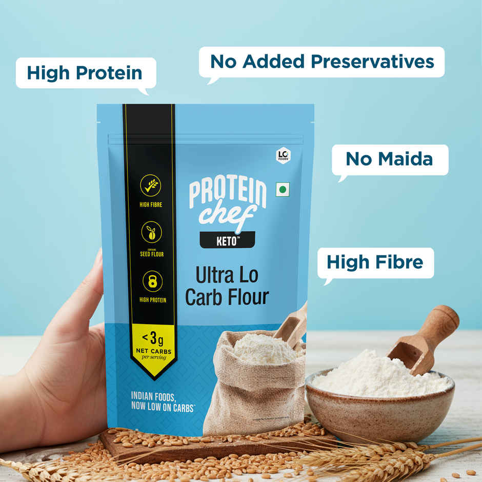Lo Foods Ultra Low Carb Keto Atta | Low GI | 30 g Protein Flour with Almond