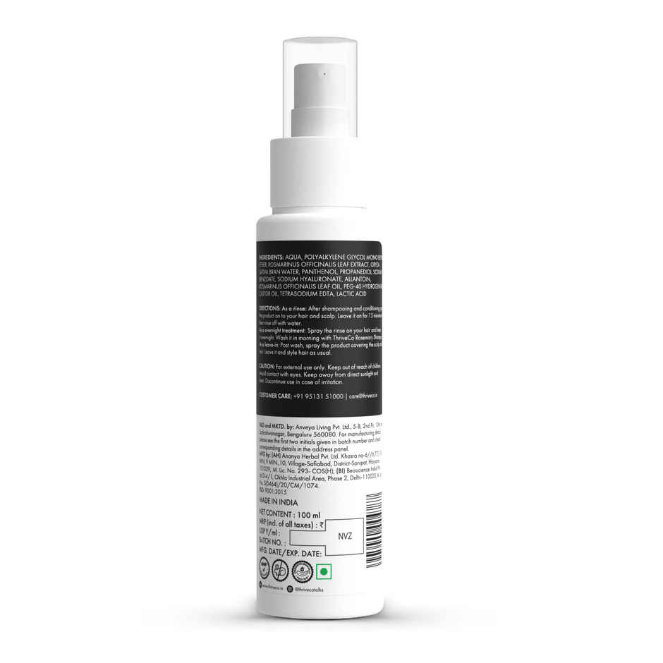 Thriveco Rosemary Water Hair Spray With 100% Natural Rosemary Extract For Men & Women,