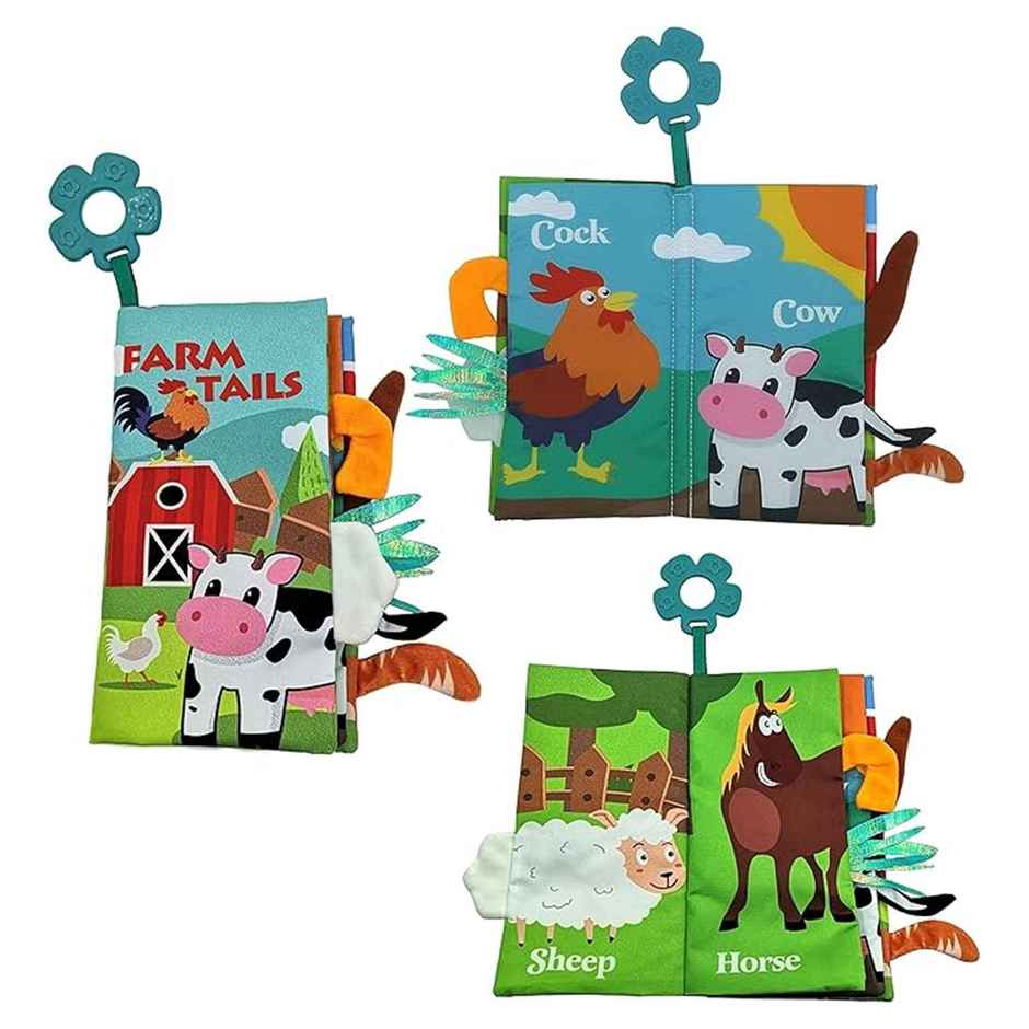 Kidology Activity Book Soft Crinkle Cloth Book for Infants | Baby Toys | Farm | 3+ years