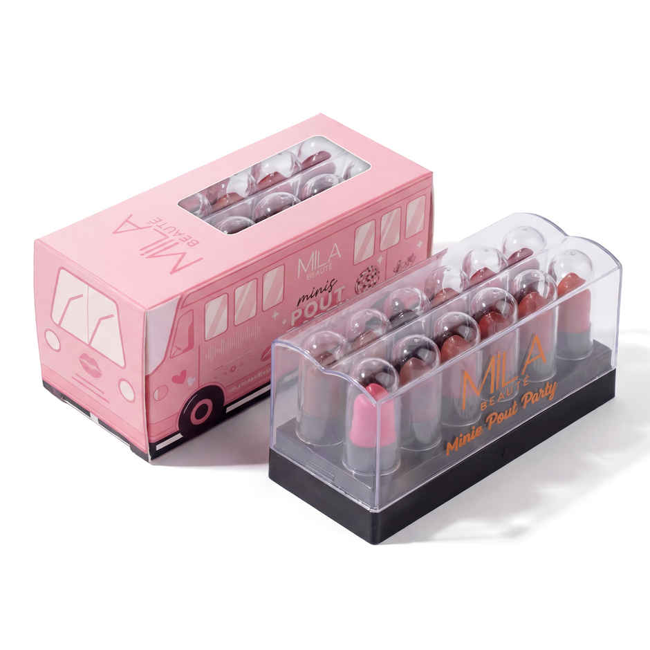 Mila Beaute Minis Pout Party Lipstick | Fits All Pocket Set B