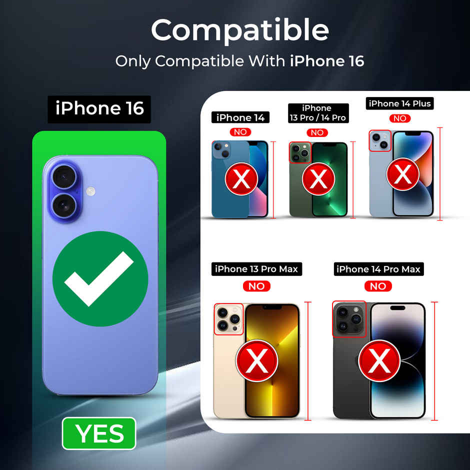 Artistque Case for Iphone 16 Back Cover - Transparent Clear Magsafe