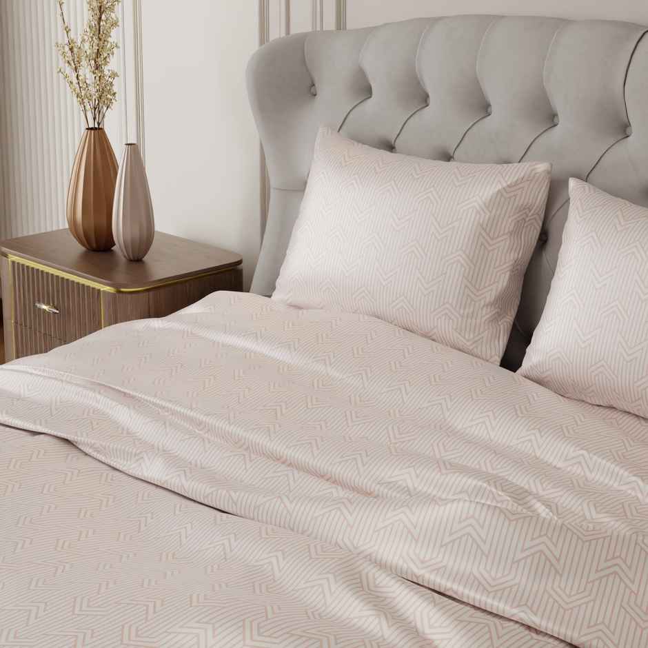 Stoa Paris Peach Fuzz Mosaic Bedsheet Set - King Bed Sheet - Style 3