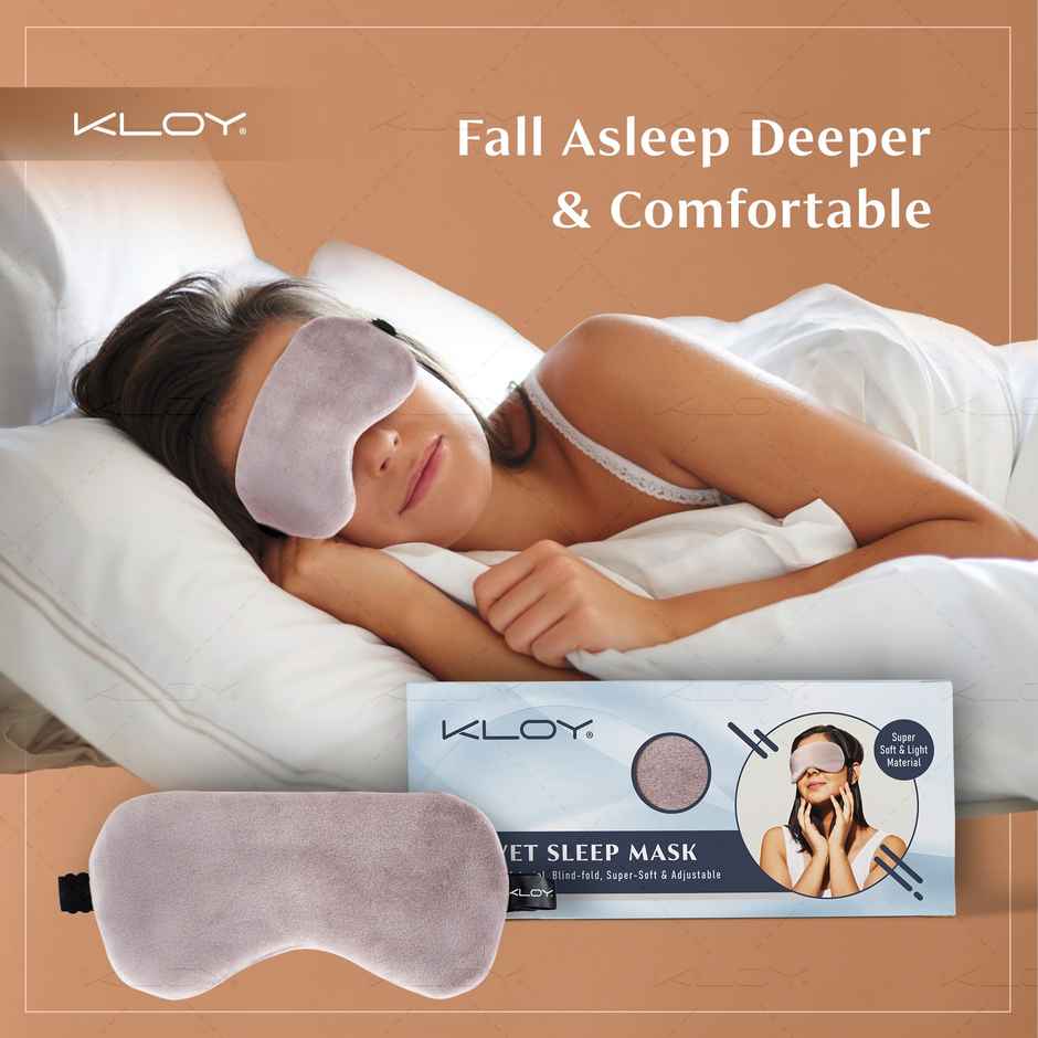 KLOY Velvet Sleep Mask - Grey