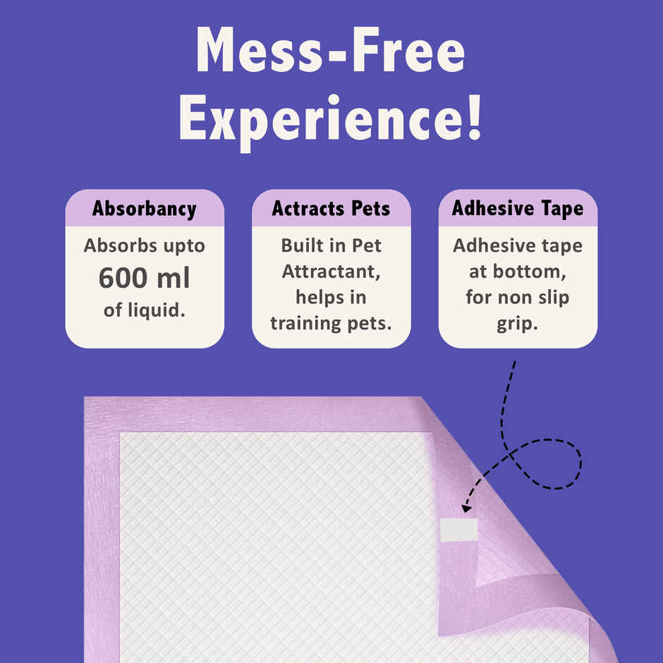 Purple Tails Medium Pet Training Pads