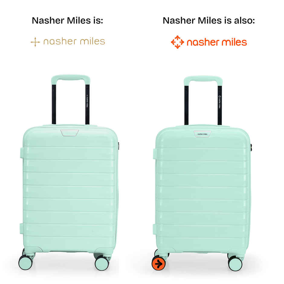 Nasher Miles Vienna Cabin Hard Sided Polypropylene- 20 Inch - 55 cm Trolley Bag- Cool Mint