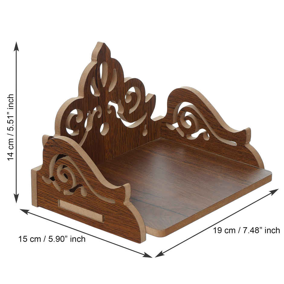 eCraftIndia Carved Design Laminated Wood Pooja Temple/Mandir