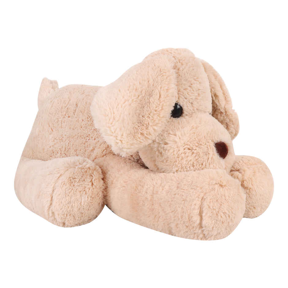 DearJoy Cute Cuddly Dog | Light Brown - 28 cm