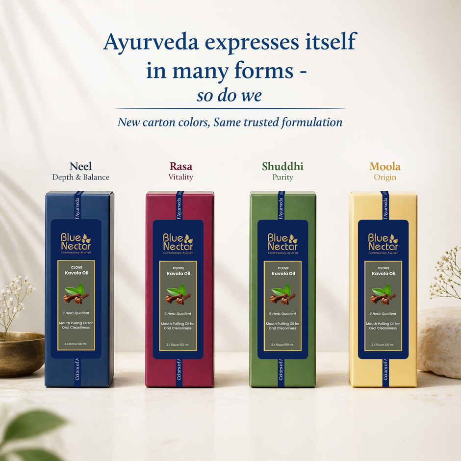 Blue Nectar Clove Mouth Pulling Oil | Ayurvedic Mouthwash with Coconut For Fresh Breath