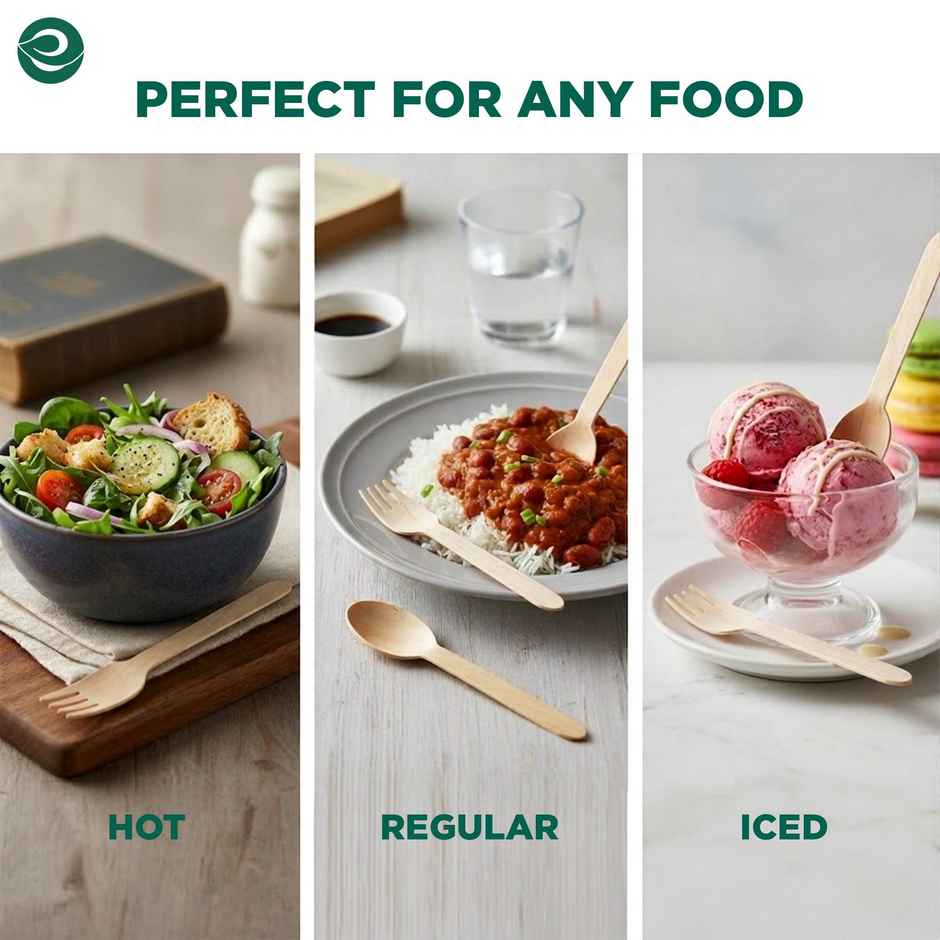 Eco Soul 140mm | 50Count | Disposable Spoon and Fork