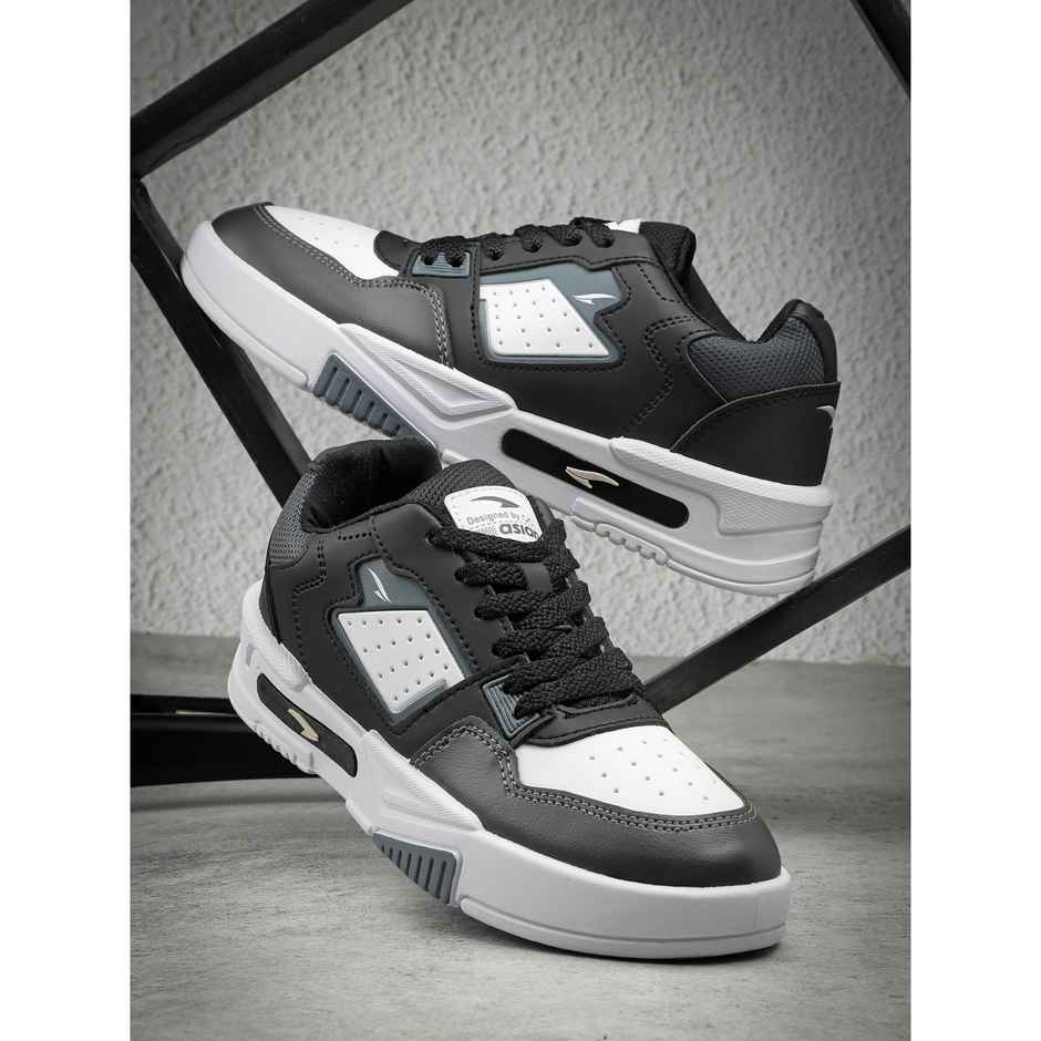 Asian Men s Mexico-02 Black Grey Sneakers | UK-6