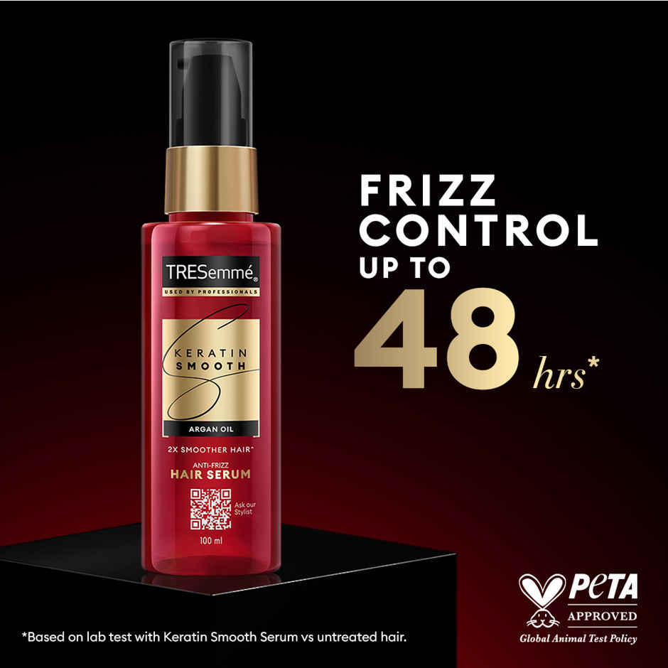 TRESemme Keratin Smooth Anti-Frizz Hair Serum, Smoothens Dry & Frizzy Hair