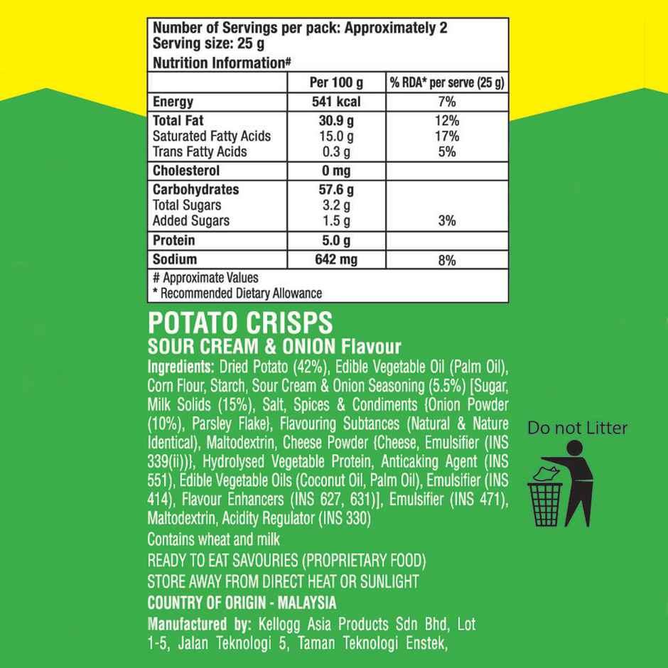 Pringles Potato Chips - Sour Cream & Onion Combo
