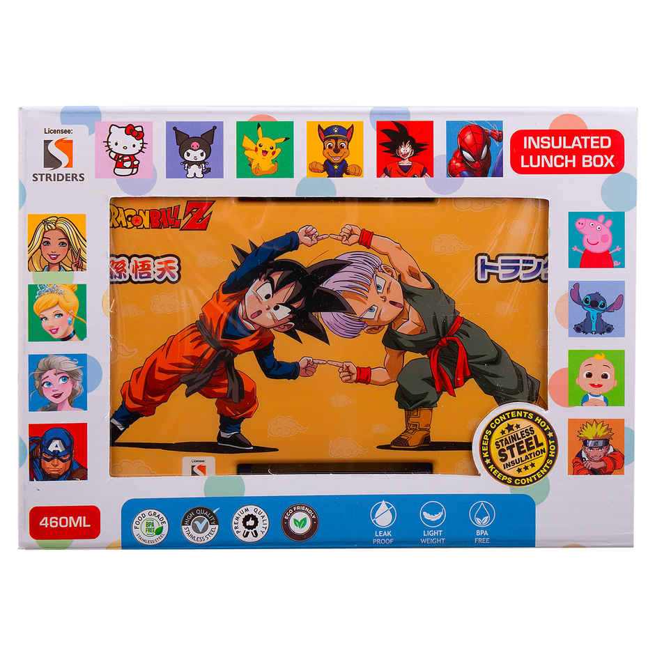 Striders Dragon Ball Z Double Compartment Lunch Box With Cutlerys Multicolor | 460 ml
