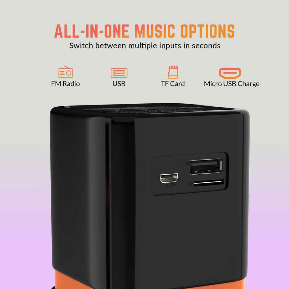 Aroma Charlie, 6W, V5.3, 4 hours Playtime  Heavy Bass Multifunctional Portable Bluetooth Speaker