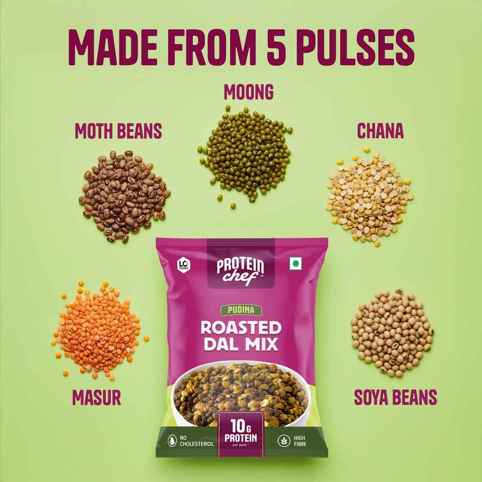 Protein Chef 10g Protein Pulses Mixture Namkeen Roasted Healthy Snacks