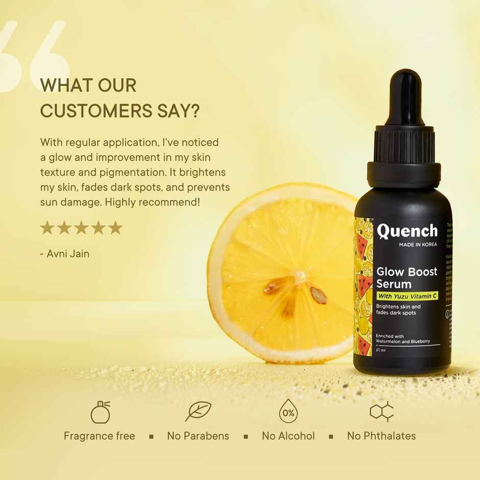 Quench Vitamin C Glow Boost Korean Face Serum With Yuzu Fine & Watermelon