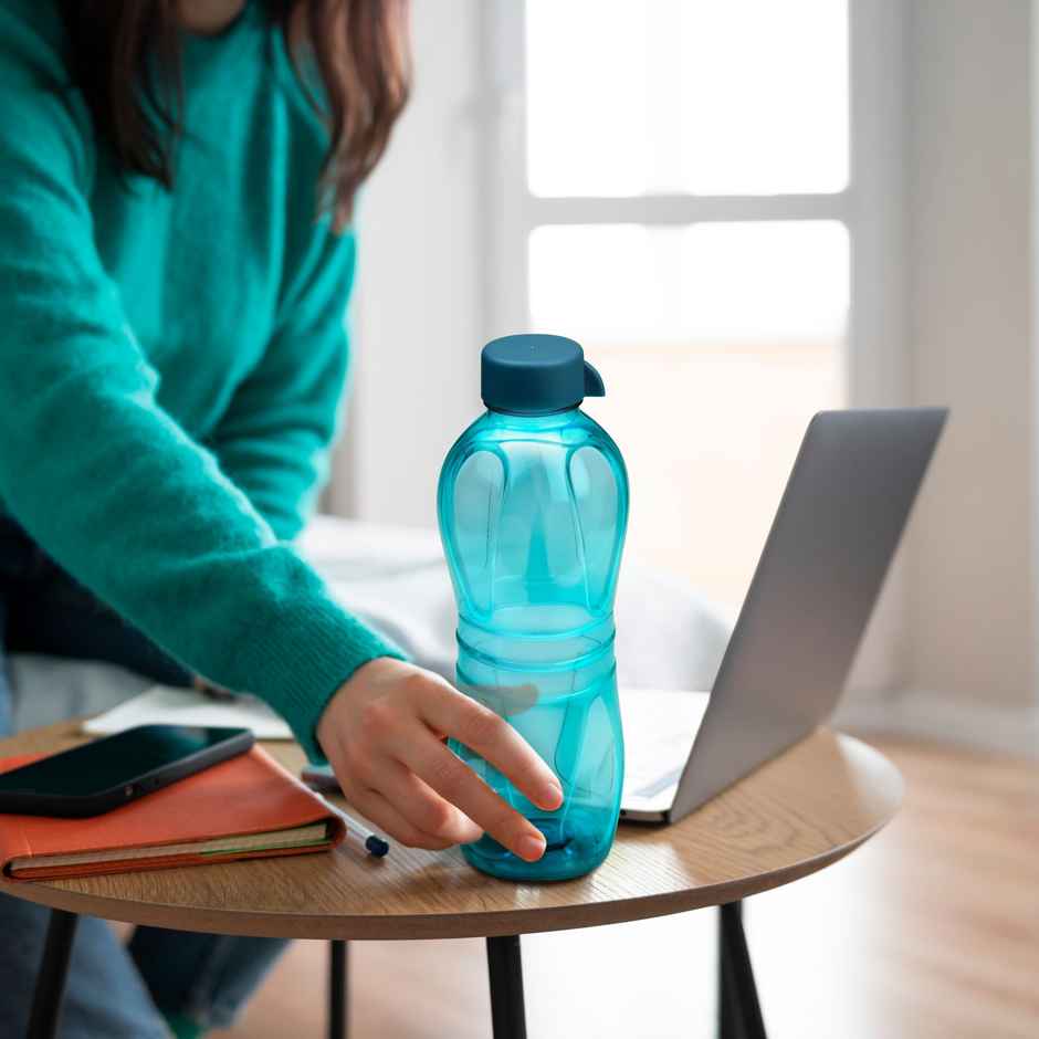 Flair Aqua Pet Bottle With Regular Cap | Blue | 1 L