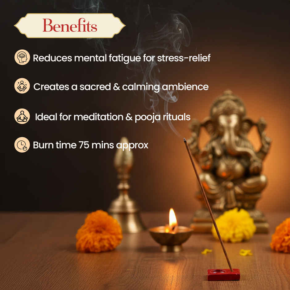 Pujashree Bambooless Agarbatti Chandan | 8 Inches