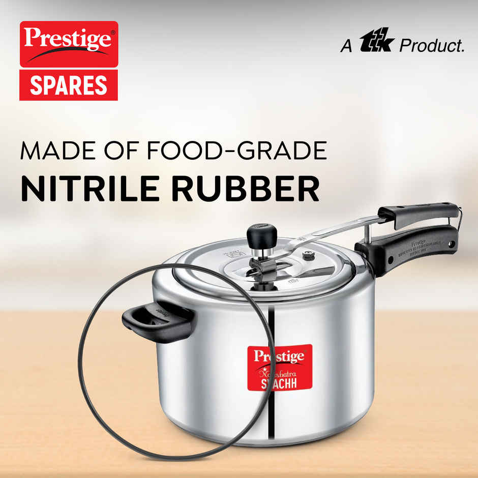 Prestige Nakshatra Inner Lid Pressure Cooker Gasket, 5 & 6.5 Litres - Black