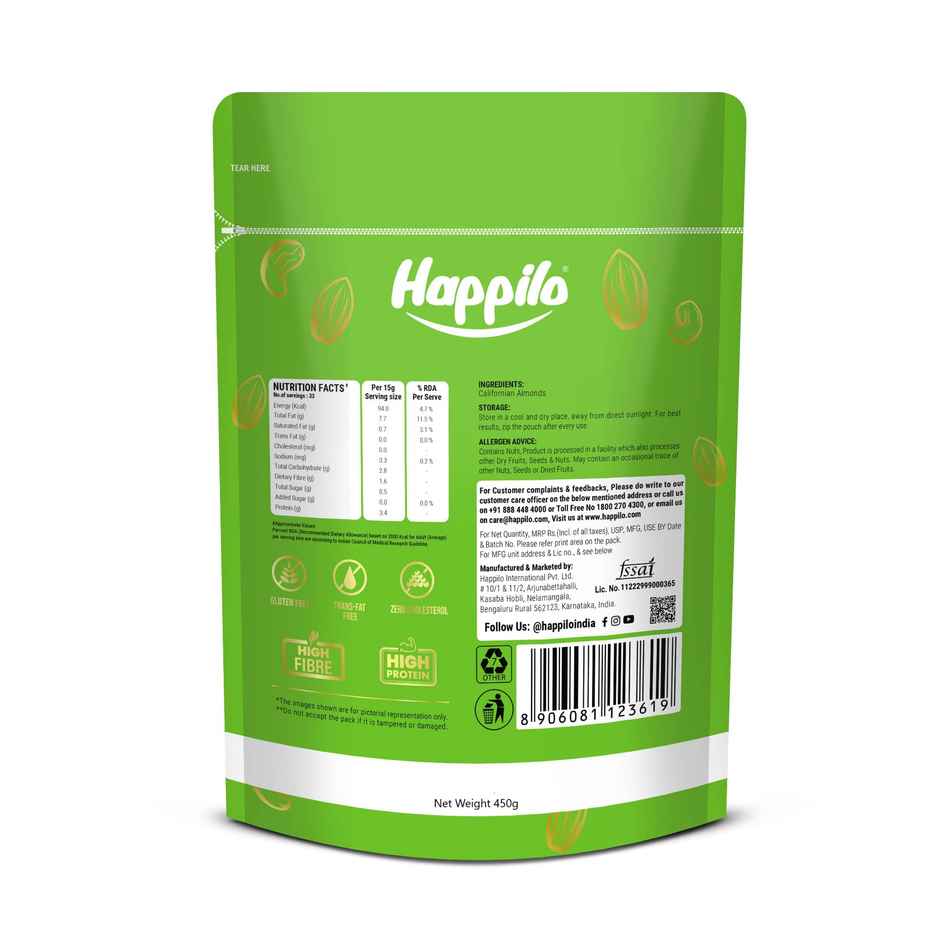 Happilo Premium California Almonds|Badam Giri|Dry Fruits