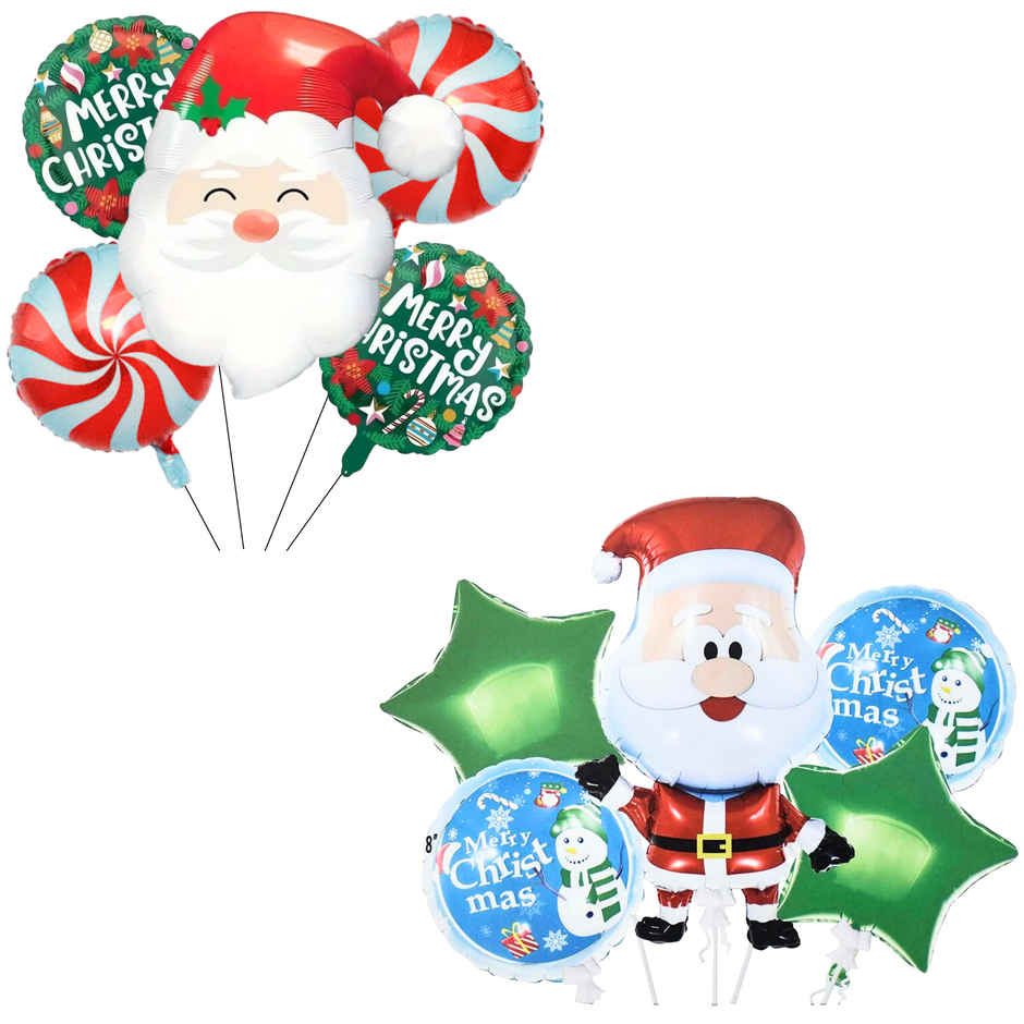 Santa Claus Foil Balloon For Christmas Decoration | Assorted Colour And Design | Se7en