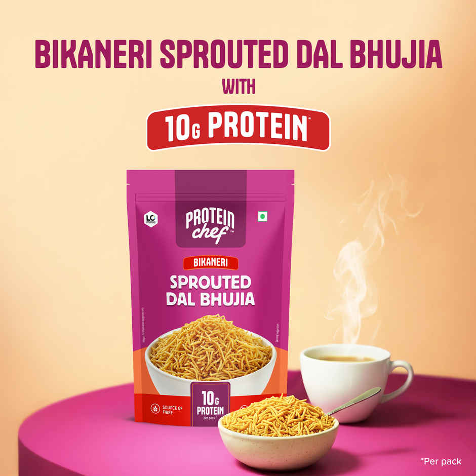 Protein Chef Sprouted Flour Bhujia | No Palm Oil