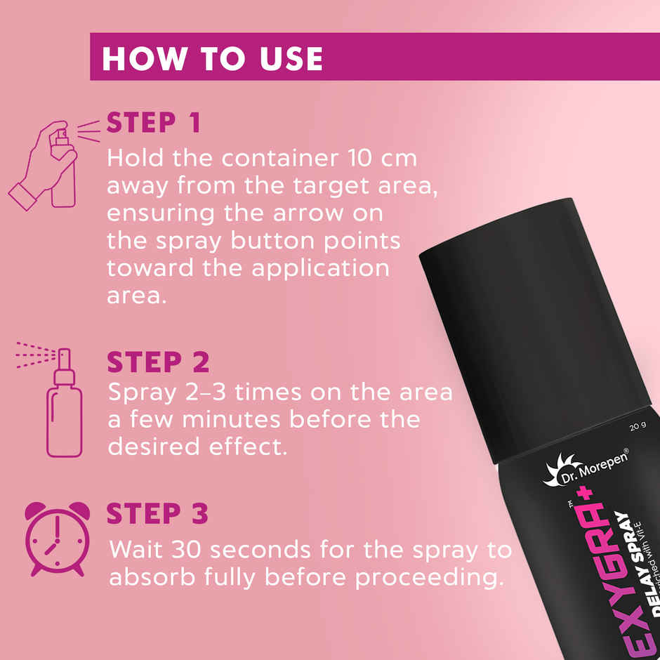 Dr. Morepen Exygra+ Strawberry Fragrance Delay Spray