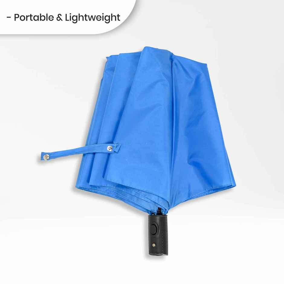 EUME Leatrix Auto-Open Lemon Umbrella | Blue | 21 Inch | 2 Fold