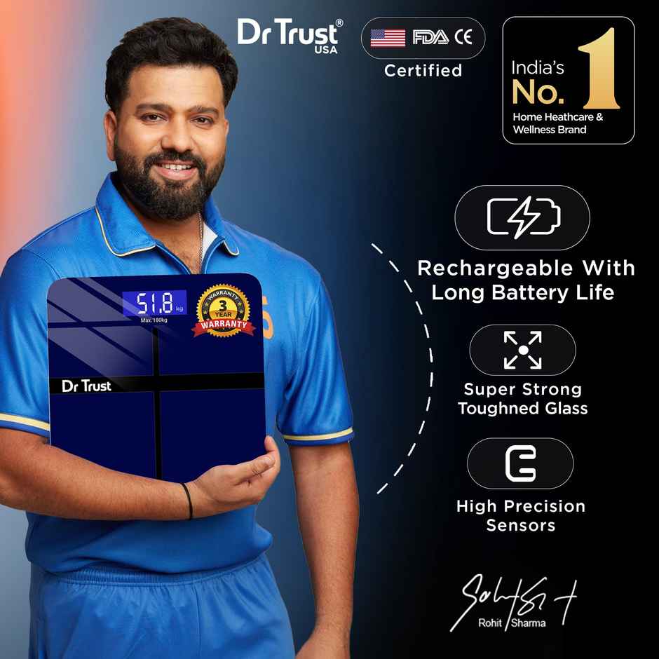 Dr. Trust Executive Rechargeable Digital Electronic Weight Machine and Body Weighing Scale