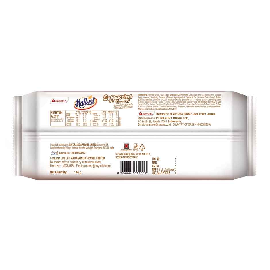 Malkist Cappuccino Flavoured Cracker Biscuits