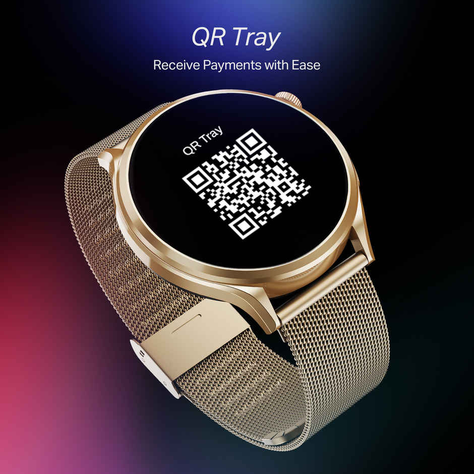 boAt Lunar Discovery Pro Smartwatch, 1.39" HD, Metal, SOS, HR/SpO2, Rose Gold