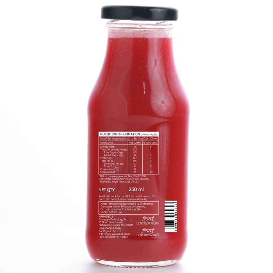 Pluckk Cold-Pressed Mixed Berries Juice | No Sugar, No Preservatives | Antioxidant-Rich | Combo