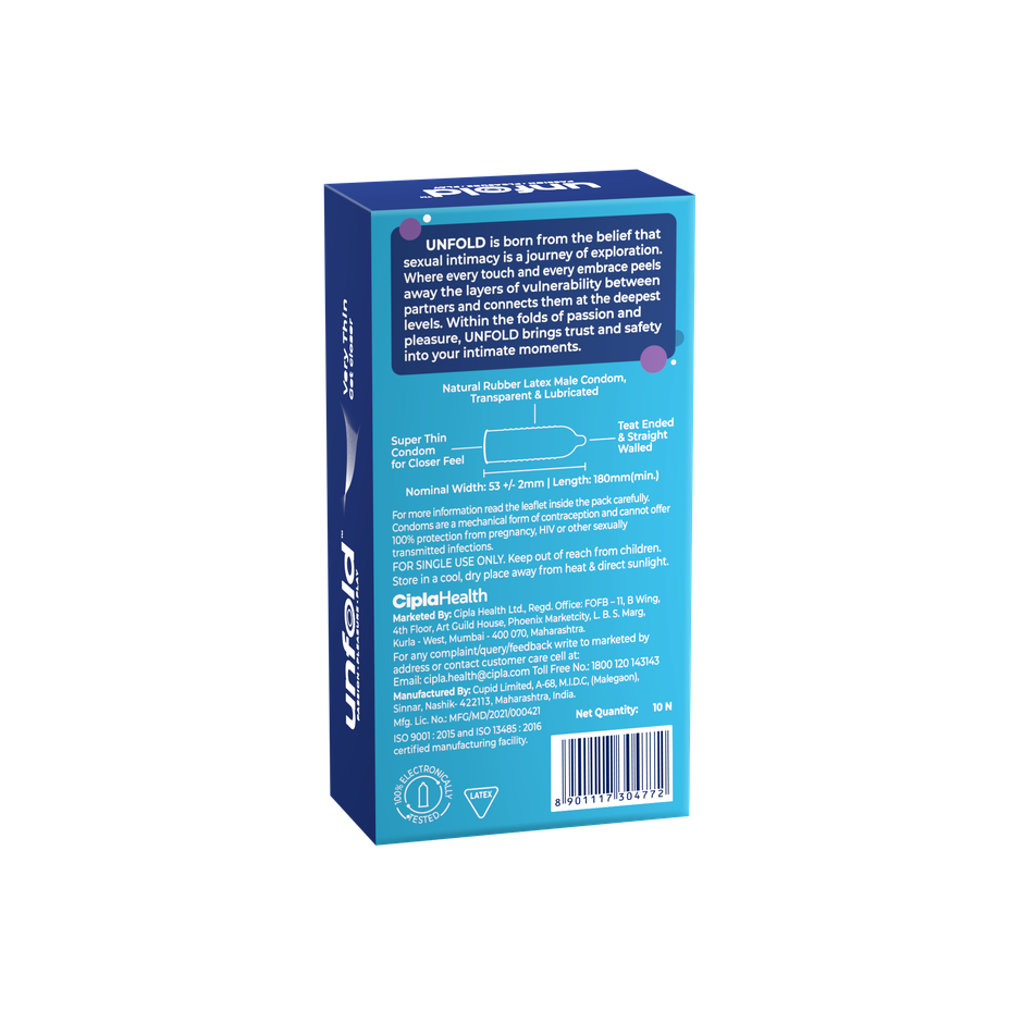 Unfold Cipla Health Unfold Very Thin Condoms