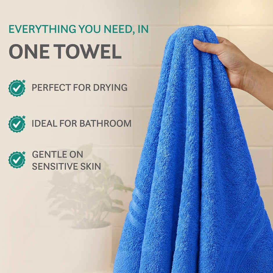 Mytrident Comfort Living Cotton Hand Towel Set | Ocean Blue