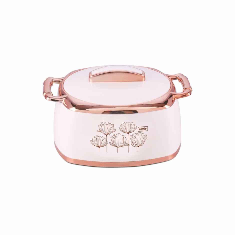 Flair Celebration Insulated Inner Steel Casserole | White - 2.5L