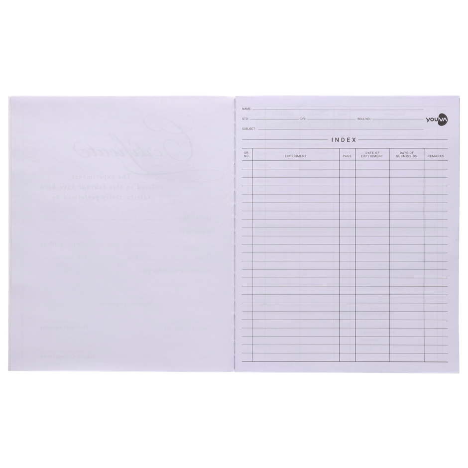 Navneet Youva Combined Practical Book 1 Ruled & 1 Plain side (21.5 x 26.5 cm, 128 Pages)