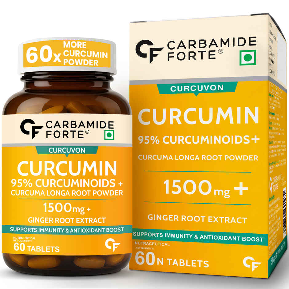 Carbamide Forte Curcumin Tablets with Piperine and 95% Curcuminoids | Anti inflammatory Supplement