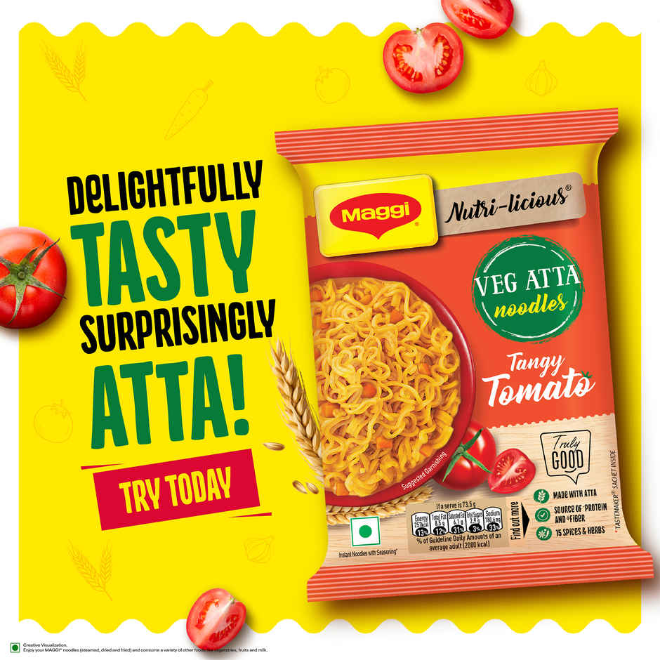 Maggi Nutri-Licious Veg Atta Noodles Tangy Tomato